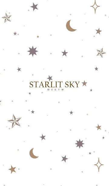 [LINE着せ替え] SIMPLE STARLIT SKY WHITE.MEKYM 25の画像1