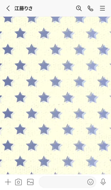 [LINE着せ替え] 星のドッドきせかえ コーンフラワーブルーの画像2