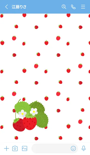 [LINE着せ替え] 野イチゴ2 青色の画像2