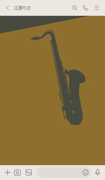 [LINE着せ替え] Saxophone CLR ゴールデンオーカーの画像2