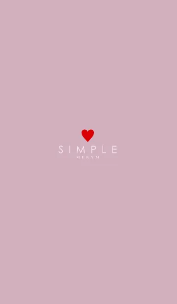 [LINE着せ替え] DUSKY PINK - SIMPLE HEART 38の画像1