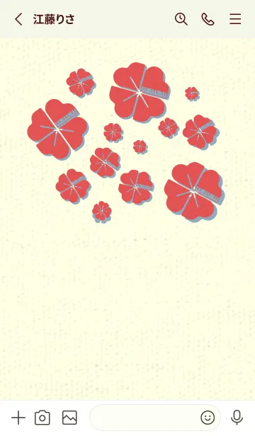 [LINE着せ替え] Piano clover オレンジバーミリオンの画像2