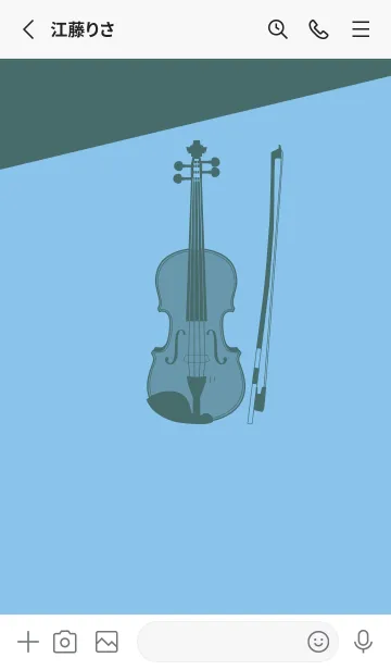 [LINE着せ替え] Violin CLR 勿忘草色の画像2