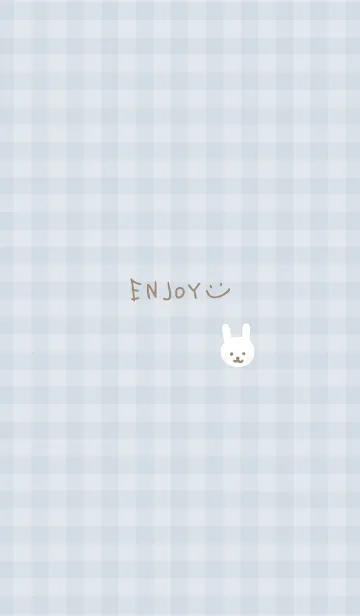 [LINE着せ替え] 白うさぎ チェック11の画像1