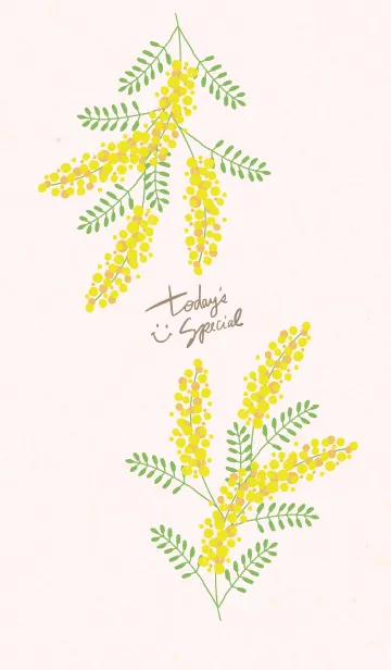 [LINE着せ替え] ミモザ シンプル9の画像1