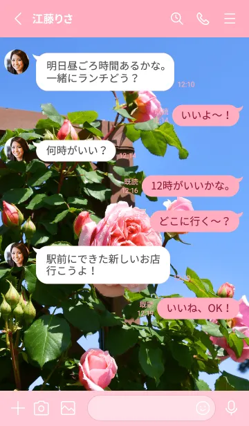 [LINE着せ替え] 薔薇（ピンクローズ4）の画像3