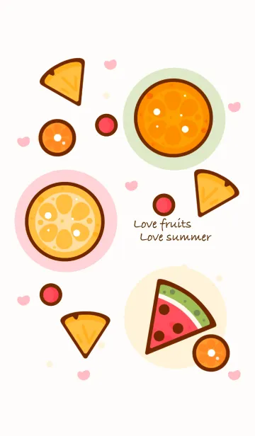 [LINE着せ替え] Cute tropical fruits 5の画像1