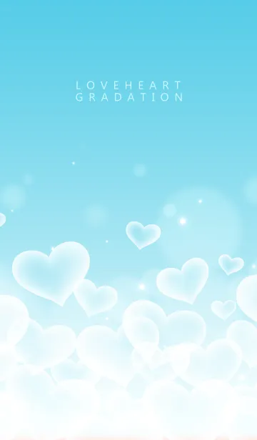 [LINE着せ替え] LOVE HEART GRADATION Blue&White 3の画像1