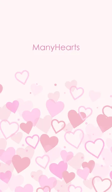 [LINE着せ替え] Many Hearts-PINK 43の画像1