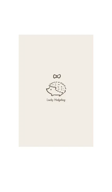 [LINE着せ替え] 幸運のハリネズミ -ブラウン- リボンの画像1