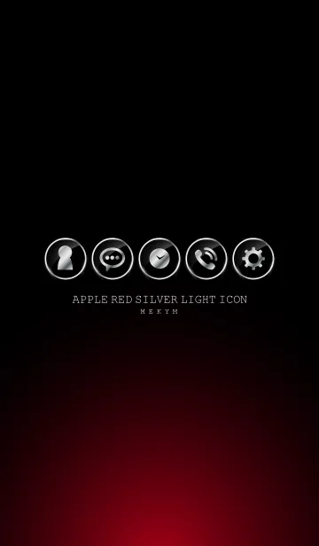SILVER LIGHT ICON THEME -Apple Red-の着せ替えメイン画像