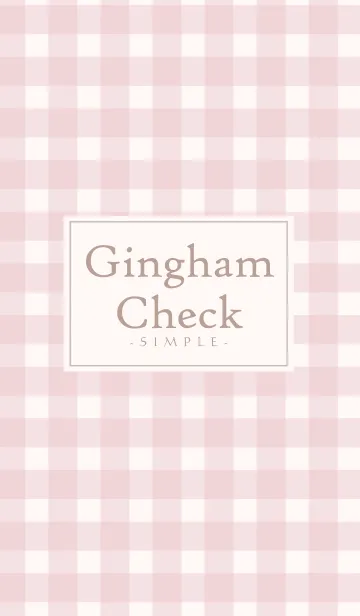 [LINE着せ替え] Gingham Check Natural Pink - SIMPLE 14の画像1