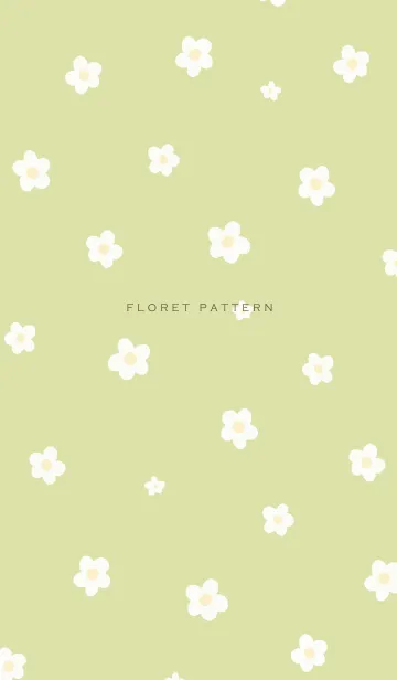 [LINE着せ替え] Floret Pattern - VSC 02-02 グリーンの画像1