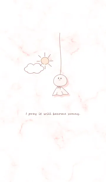 [LINE着せ替え] てるてる坊主♡babypink08_1の画像1