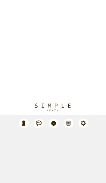 [LINE着せ替え] SIMPLE ICON-WHITE 27の画像1