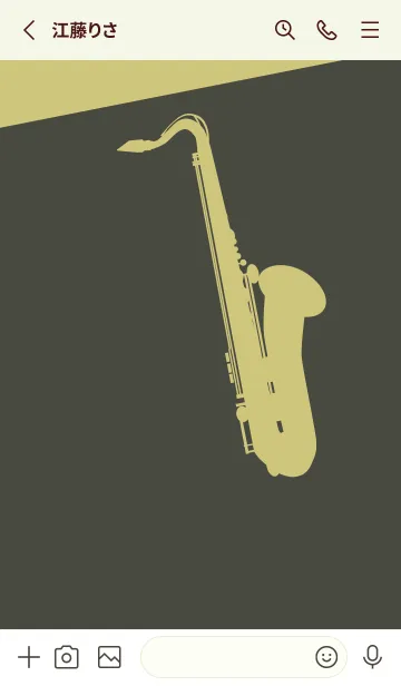 [LINE着せ替え] Saxophone CLR 千歳茶の画像2