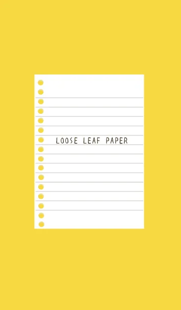 [LINE着せ替え] ルーズリーフの着せかえ/イエロー/朱色の画像1