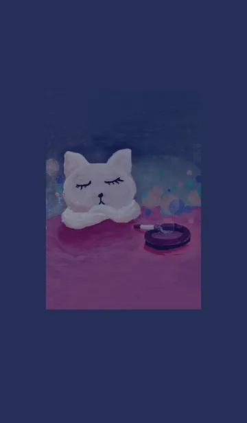 [LINE着せ替え] 居心地の良い猫（深夜の時間帯）の画像1