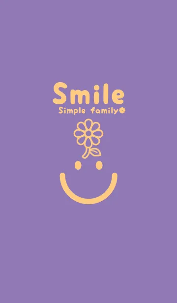 [LINE着せ替え] スマイル＆フラワー ヘリオトロープの画像1