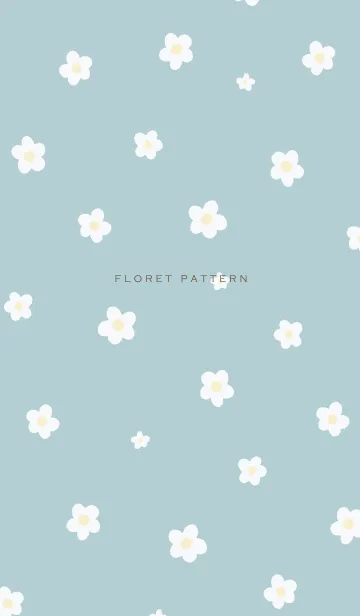 [LINE着せ替え] Floret Pattern - VSC 02-04 ブルーの画像1