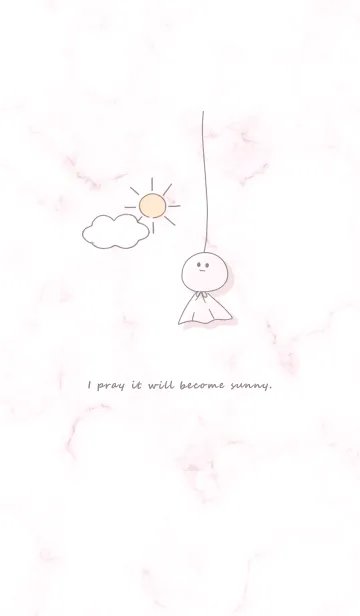 [LINE着せ替え] てるてる坊主♡pink09_1の画像1