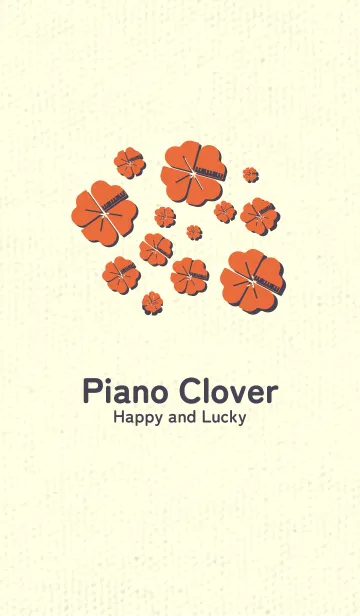 [LINE着せ替え] Piano clover 柿色の画像1