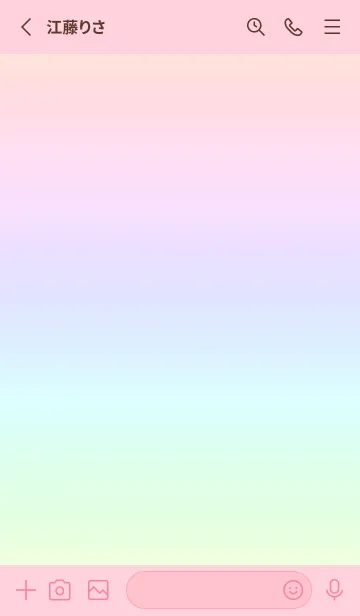 [LINE着せ替え] pink color rainbow N03の画像2