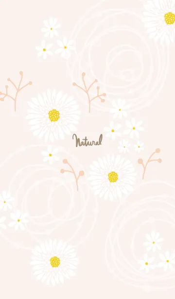 [LINE着せ替え] 白い花 くすみ2の画像1