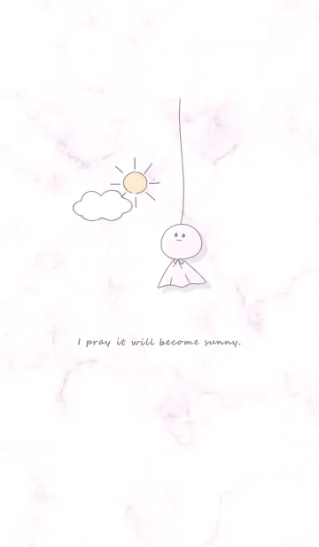 [LINE着せ替え] てるてる坊主♡pinkpurple10_1の画像1