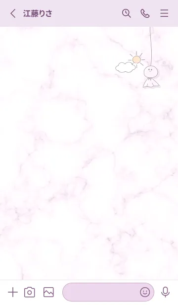 [LINE着せ替え] てるてる坊主♡pinkpurple10_1の画像2