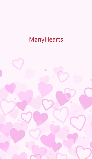 [LINE着せ替え] Many Hearts-PURPLE 43の画像1