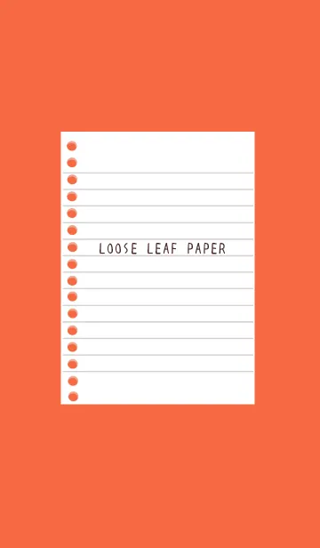 [LINE着せ替え] ルーズリーフの着せかえ/オレンジ/ベージュの画像1