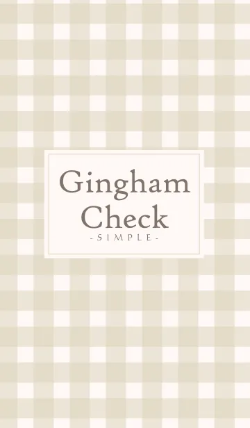 [LINE着せ替え] Gingham Check Natural Beige - SIMPLE 14の画像1