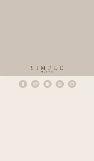 [LINE着せ替え] SIMPLE ICON BROWN - MEKYM 12の画像1