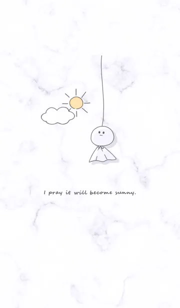 [LINE着せ替え] てるてる坊主♡purple11_1の画像1