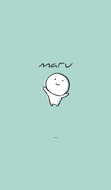 [LINE着せ替え] ミントグリーン : まる4の画像1