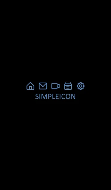 [LINE着せ替え] SIMPLE ICON -BLACK- 66の画像1
