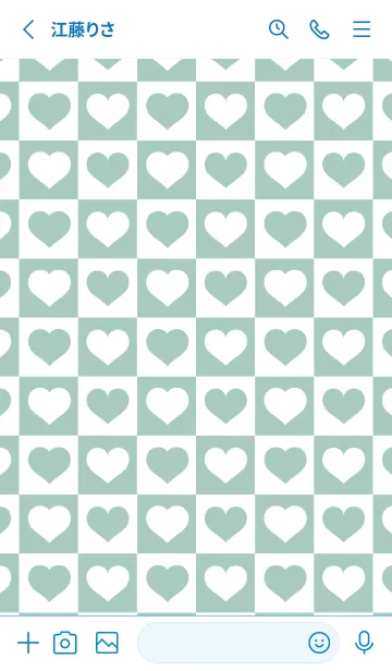 [LINE着せ替え] ブロック＆ハート 33の画像2