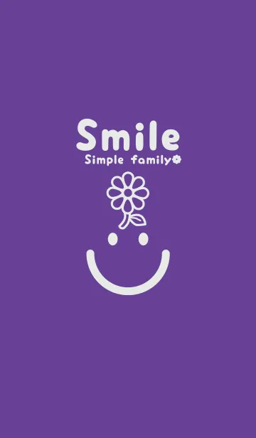 [LINE着せ替え] スマイル＆フラワー 菖蒲色の画像1