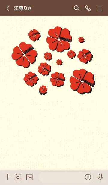 [LINE着せ替え] Piano clover スカーレッドの画像2