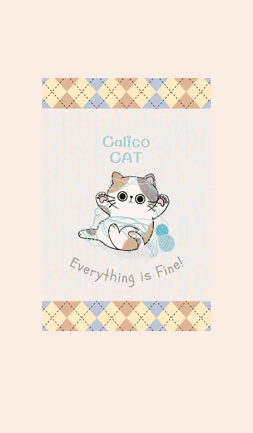 [LINE着せ替え] Calico Cat : Everything is Fine！の画像1