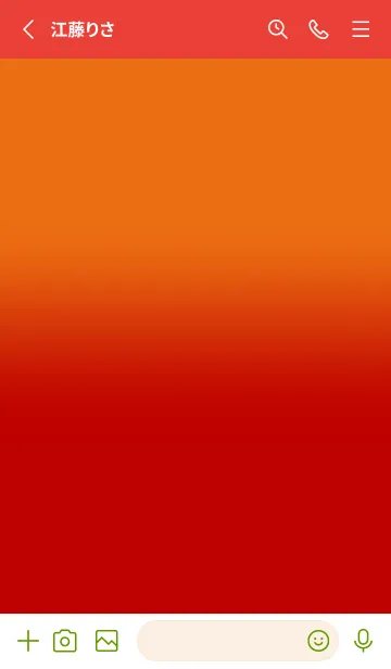 [LINE着せ替え] Orange & Red V5 (JP)の画像2