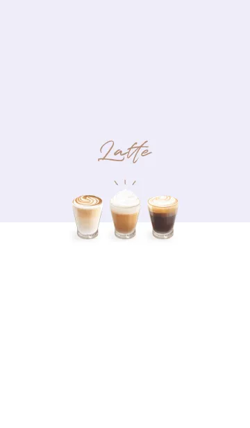 [LINE着せ替え] Latte 001 - 07-04 パープルの画像1