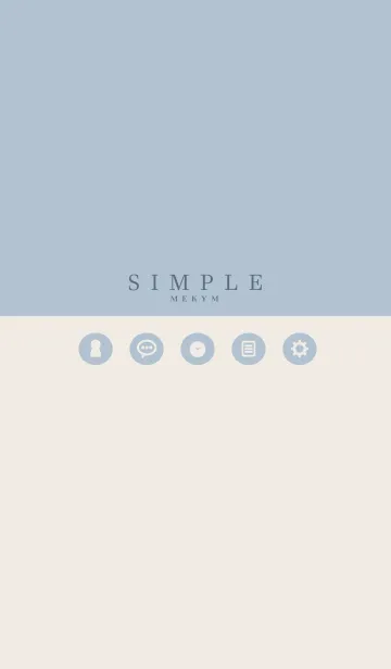 [LINE着せ替え] SIMPLE ICON BLUE - MEKYM 15の画像1