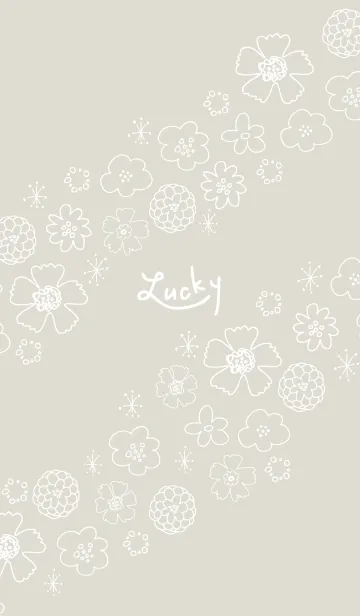 [LINE着せ替え] 白い花 くすみカラー28の画像1