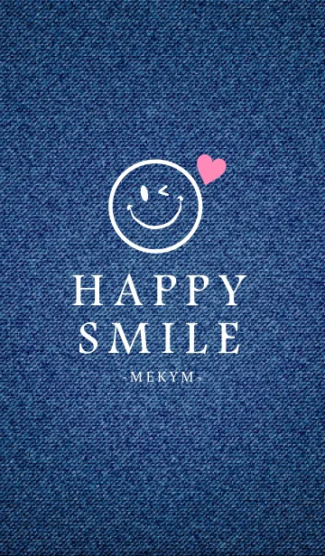 [LINE着せ替え] HAPPY SMILE DENIM HEART-MEKYM 43の画像1