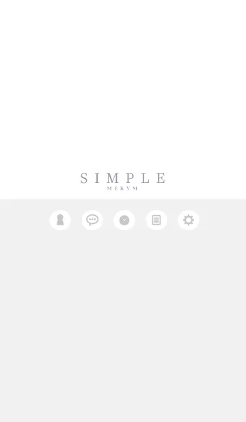 [LINE着せ替え] SIMPLE ICON WHITE - MEKYM 15の画像1