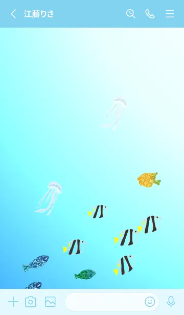 [LINE着せ替え] 夏★青★海の精霊猫 PIPPIの画像3