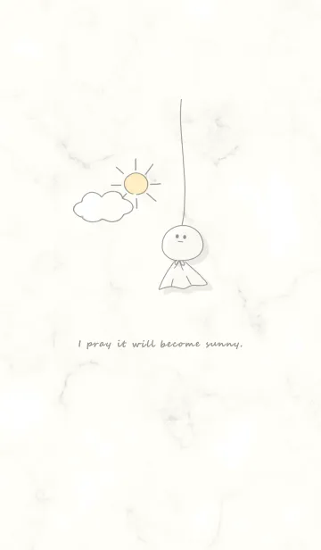 [LINE着せ替え] てるてる坊主♡yellow13_1の画像1