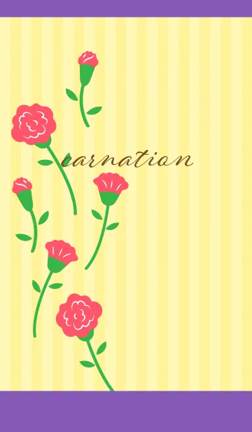 [LINE着せ替え] かわいいカーネーション 紫色の画像1